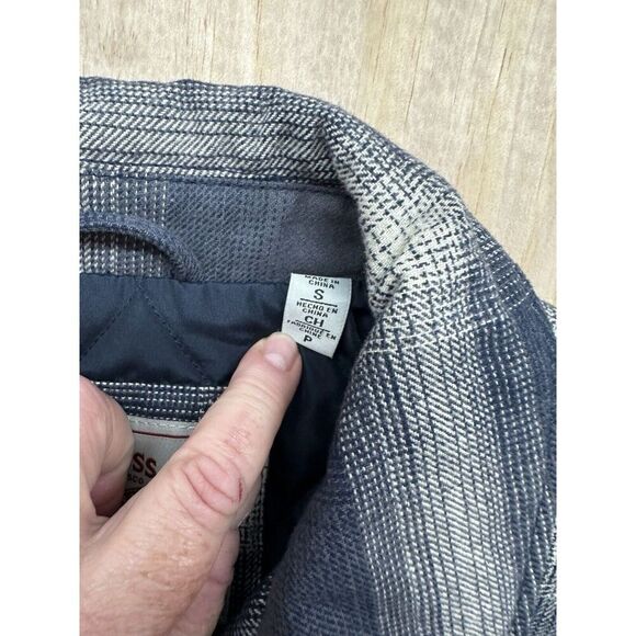 Levi’s Men’s Quilted Flannel Cotton Shacket Zip Up Sz Small New! $128 Blues Gray - Picture 3 of 4